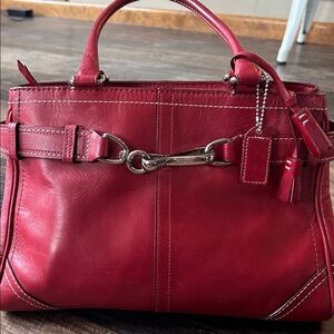 Coach Red Leather Handbag